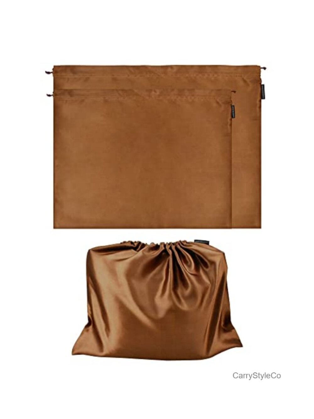 2 Pack Silk Dust Bags with Drawstring for Handbags Purses Shoes Travel Storage